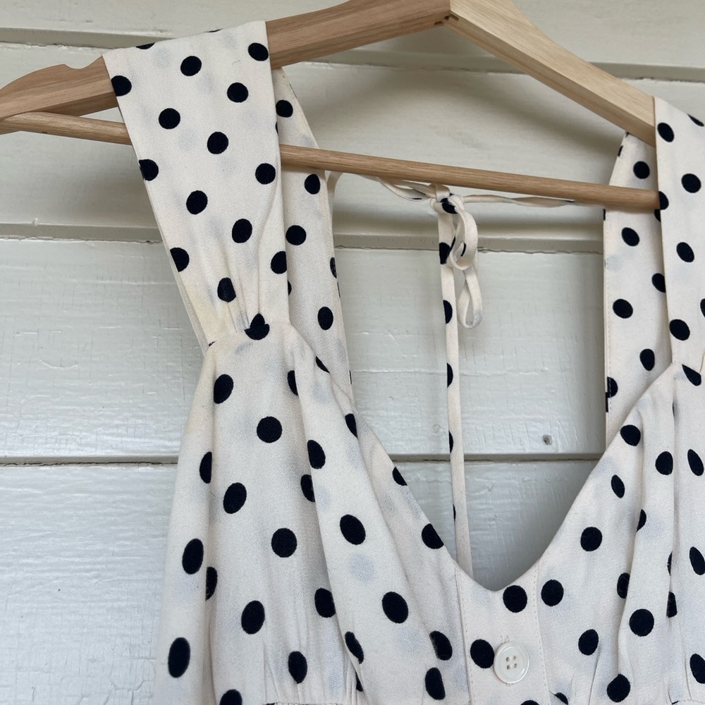 Reformation Black and White Polka Dot Backless Sun Dress - Picture 13 of 17